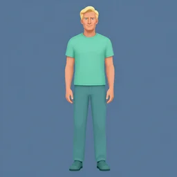 concept art, full body, 50 years old men, blonde, blue eyes, green-blue medieval leather armor, no helmet, spear, high detail, digital art, medieval fantasy, realistic