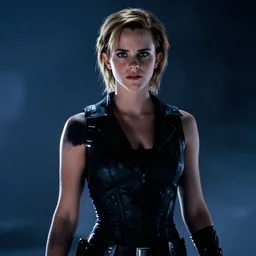 a cinematic still of Emma Watson as The T-1000. Terminator 2 Judgement Day.