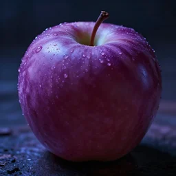 cinematic shot purple apple, hyper realistic, mood lighting, fantasy, highly detailed, super realistic, perfect lighting pixel sorting