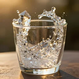 wave formed like crystal in a cup, art station, crystal carved, volumetric lighting, beautiful, golden hour, sharp focus, ultra detailed, cgsociety by leesha hannigan, concept art