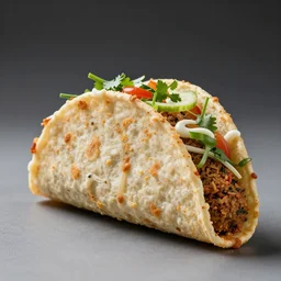 falafel taco sandwich, studio lighting, high quality
