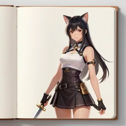 cat girl in a  blade and soul  spinoff artbook  rendered by the artist Hyung tae Kim, Jiyun Chae,  Lê Long, Joe Madureira, trending on Artstation by Hyung tae Kim, artbook, Stanley Artgerm Lau, WLOP, Rossdraws , James Gurney