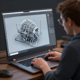 a bum using blender 3 d software on his laptop, concept art, trending on artstation, highly detailed, intricate, sharp focus, digital art, 8 k