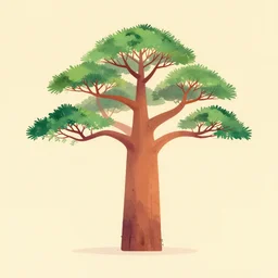 bonsai baobab! tree but minimalistic concept art by frank stella gilleard james whalen tom, colorful, soft light, trending on artstation, minimalism