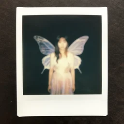 “A captured Polaroid of a fairy, blurry”
