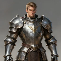 realistic portrait, 30 year old man :: athletic, metal cuirass, majestic, authority :: high detail, digital art, RPG, concept art, illustration