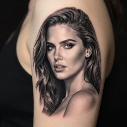 kate beckinsale, realism tattoo