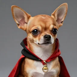 a chihuahua as robin from dc comics, intricate, hyper detailed, ultra definition, photoreal, artstation, unreal engine rendered, concept art, smooth, sharp focus, illustration