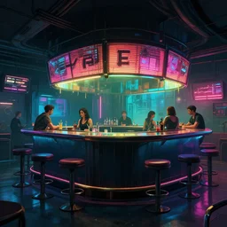 concept art of cyberpunk bar environment : 8 k, hdr, volume light, studio, matte painting, environment, digital illustration, style cyberpunk 2 0 7 7 artstation, by marcin stepien, by mihai muscan, by marta leydy, by charlotte hughes, by zuzanna dabrowa, neon bioluminescence, highly detailed