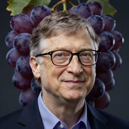 bill gates face inside a giant grape, ef 8 5 mm f 1. 8 usm, bionic scifi alexandre ferra, hyper detailed, digital art, trending in artstation, cinematic lighting, studio qualit, smooth render, unreal engine 5 rendered, octane rendered