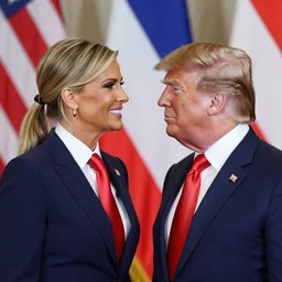macron flirting with melania trump, 3 5 mm photograph