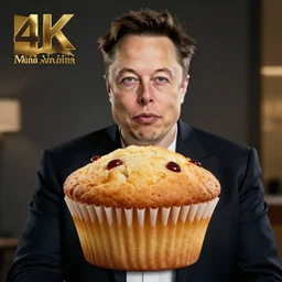 photo of elon musk cosplaying as a muffin!!, highly detailed, extremely high quality, hd, 4 k, 8 k, professional photographer, 4 0 mp, lifelike, top - rated, award winning, cinematic, realistic, detailed lighting, detailed shadows, sharp, no blur, edited, corrected, trending