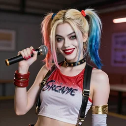 Harley Quinn of Margot Robbie as Jinx of Arcane, 8K