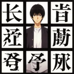 album cover art for kirigumi display kanji by akihiko yoshida