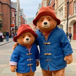 “ freddy fazbear and paddington meet in londom in 1 9 8 7. ”