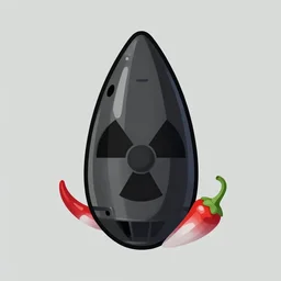 nuclear warhead symbol spicy chili pepper