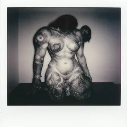 a black and white photo of a monstrous and pathological shape, film photography, surreal, soft lighting, polaroid photography