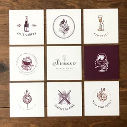 a wine logotype sampler