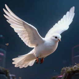 godlike dove. high detail. digitalart. artstation. ciberpunk. unreal engine. unreal 5. 8 k.