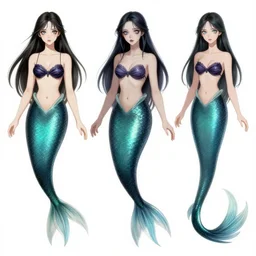 gothic mermaid character detail designs, Greg Rutkowski, character sheet, kim jung gi, Darek Zabrocki, Karlkka, Jayison Devadas, Phuoc Quan, trending on Artstation, 8K, ultra wide angle, pincushion lens effect