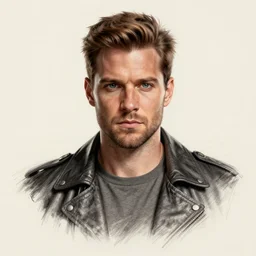 a well designed portrait of Homelander from The Boys , detailed, realistic, sketch style, Artstation,Greg Rutkowski, 8K resolution.