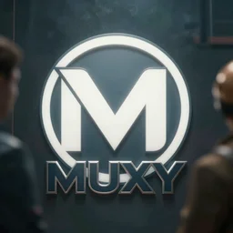 muxy logo, movie still, 8 k, realistic
