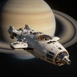hyperrealistic highly detailed renaissance spaceships flying by saturn sharp concept art wayne barlowe hannah yata cinematic lighting 8k wide angle shallow depth of field
