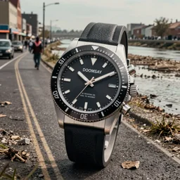 doomsday watch on three minutes to midnight, urban street after the rivers dried up, still image, 3 5 mm, 8 k, intricate and detailed, anamorphic lens, cinematic lighting