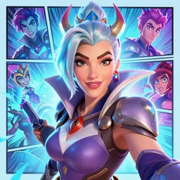selfie of Junker Queen	 of overwatch character heartstone concept Blizzard pixar maya engine on stylized background splash comics global illumination lighting artstation lois van baarle, ilya kuvshinov, rossdraws