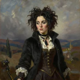a beautiful oil painting of cruella deville