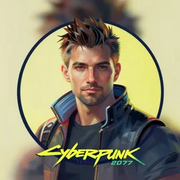 Cyberpunk2077 Profile Picture by Sachin Teng, asymmetrical, Organic Painting , Matte Painting,  geometric shapes, hard edges, graffiti, street art, 300 dpi :2 by Sachin Teng:4