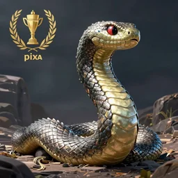 a giant robotic snake, pixiv, hyperrealistic