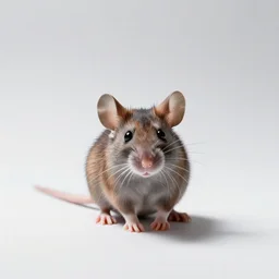 playful mouse, studio photography, full body, isolated on a pure white background, centered, entire subject in frame, sharp focus, soft studio lighting
