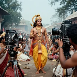 an epic cinematic scene from Ramayan, photograph by Alex Webb for Magnum Photos, shot on large format film camera, featured on British Journal of Photography, detailed 8K HD