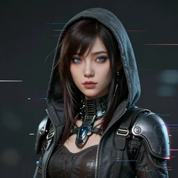 a glitch art character portrait of female rogue a. i. trending on artstation deviantart pinterest hyper detailed photorealistic highlights and shadow hd 8 k post - processing high resolution