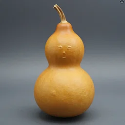 a gourd shaped to look like the face of amber heard intercross hybrid mix