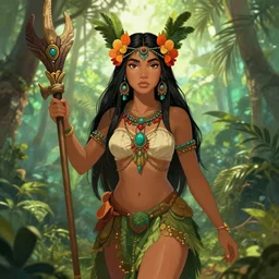 a beautiful goddess from the peruvian amazon, behance, devianart, artstation, dribble, creary, ello, cgsociety, drawcrowd, pixiv, concept art world, our art corner, newgrounds, doodle addicts, penup