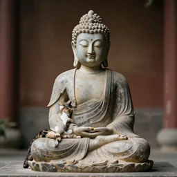 buddha, cat