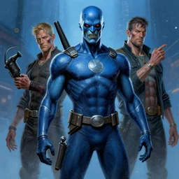a highly detailed digital undead blue painting of wally west, by james gurney, greg rutkowski, by craig mullins, color dodge