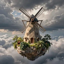 “a castle full of windmills floating on an island in the sky.”