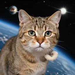 a housecat in space