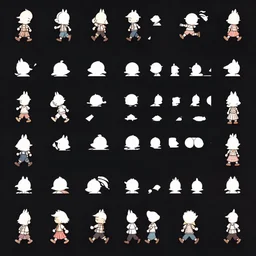 animation sprite sheet, walking character