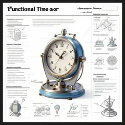 detailed patent poster for a functional time machine.