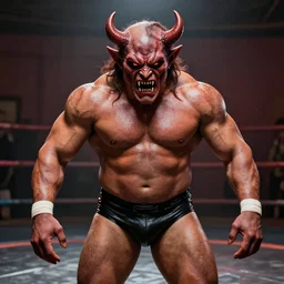 mentally challenged demon wrestling with his inner demons