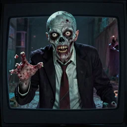 Zombie in vhs style
