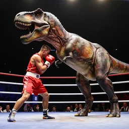 t - rex boxing match