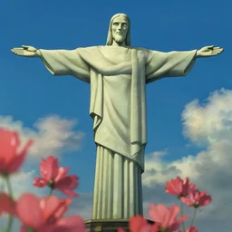 a wholesome animation key shot christ the redeemer by studio ghibli, animation, sharp, rendered in unreal engine 5, focused, anime key art by greg rutkowski, bloom, dramatic lighting