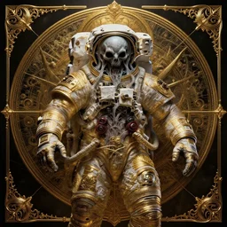 a beautiful rendition of astronaut cthulhu, insanely detailed and intricate, golden ratio, hypermaximalist, elegant, ornate, luxury, elite, horror, creepy, ominous, haunting, matte painting, cinematic, cgsociety, james jean, brian froud, ross tran