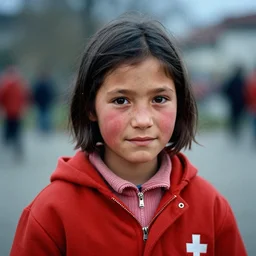 portrait of a swiss young girl, sigma 8 5 mm, fine - art photography, 1 8 0 mm f / 1. 8 by steve mccurry