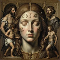 masterpiece inchoate sybaritic salve Reginae, masterpiece by Edgar Maxence and Caravaggio and Michael Whelan and Caravaggio artistic, intricate drawing, hidden, realistic fantasy, extremely detailed and beautiful aesthetic runic face, establishing shot, 8k resolution, dramatic lighting